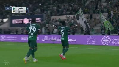 گل اول الاهلی عربستان به التعاون عربستان (سلیمان)