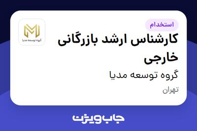 استخدام کارشناس ارشد بازرگانی خارجی در گروه توسعه مدیا