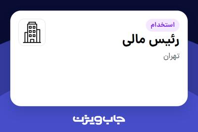 استخدام رئیس مالی - آقا در سازمانی فعال در حوزه خرده فروشی / مرکز خرید / فروشگاه