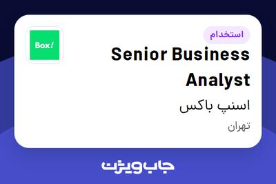 استخدام Senior Business Analyst در اسنپ باکس