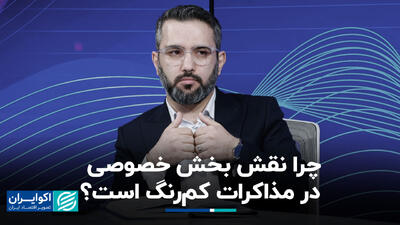 چرا نقش بخش خصوصی در مذاکرات کم‌رنگ است؟+ فیلم