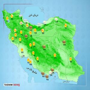 هوای استان ها امروز 18 اردیبهشت | رگبار پراکنده در غرب و شرق کشور