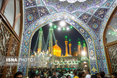 شب میلاد امام رضا(ع) در حرم حضرت فاطمه معصومه(س)