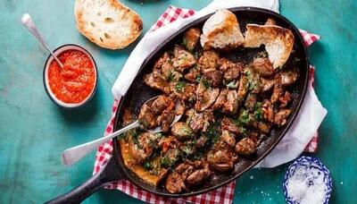 روش تهیه‌ خوراک جگر مرغ و سبزیجات