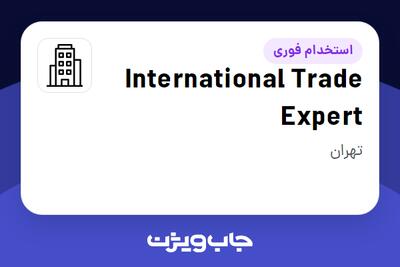 استخدام International Trade Expert در Company active in Manufacturing   Production industry