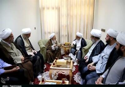 دیدار علما با آیت‌الله جوادی آملی در نجف