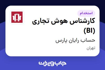 استخدام کارشناس هوش تجاری (BI) در حساب رایان پارس