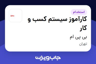 استخدام کارآموز سیستم کسب و کار در بی پی ام