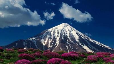 منظره قله دماوند از پارک ملی کویر + عکس