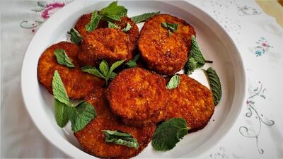 طرز تهیه کتلت بادمجان بدون سیب زمینی