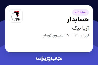 استخدام حسابدار در آریا نیک