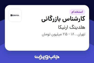 استخدام کارشناس بازرگانی در هلدینگ ارنیکا