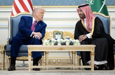 خوش‌ و‌ بش ترامپ و بن سلمان با یک چهره ایرانی