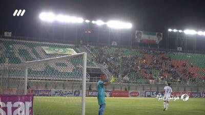 درگیری حامد لک دروازه بان مس رفسنجان با مدافع خودی