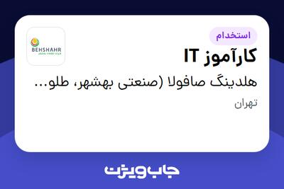 استخدام کارآموز IT در هلدینگ صافولا (صنعتی بهشهر، طلوع پخش آفتاب و گندم طلایی نوتریکا)