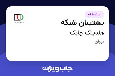 استخدام پشتیبان شبکه در هلدینگ چابک
