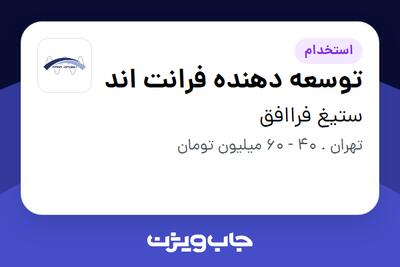 استخدام توسعه دهنده فرانت اند - آقا در ستیغ فراافق