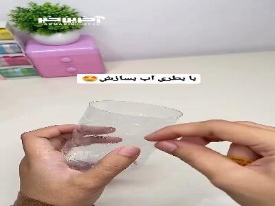 با بطری آب یک کاردستی جذاب بساز