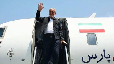 مسعود پزشکیان وارد کرمانشاه شد (فیلم)