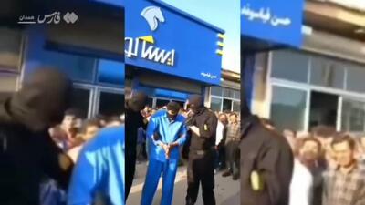 گوش‌بُر همدان در خیابان چرخانده شد