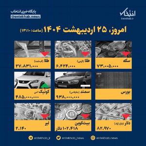 اینفوگرافیک / امروز ۲۵ اردیبهشت قیمت ها چقدر است؟