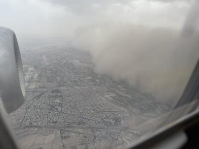 تصویری هولناک از طوفان شن در تهران