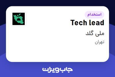 استخدام Tech lead در ملی گلد