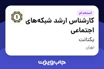 استخدام کارشناس ارشد شبکه‌های اجتماعی در یکتانت