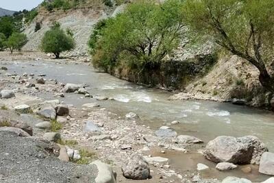 عکس عجیب از رودخانه جاجرود قبل و بعد از کم آبی