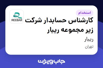 استخدام کارشناس حسابدار شرکت زیر مجموعه ریبار در ریبار