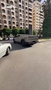 ببینید؛ پرسه سایبرتراک تسلا در خیابان‌های سوریه
