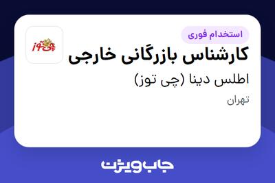 استخدام کارشناس بازرگانی خارجی در اطلس دینا (چی توز)