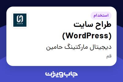 استخدام طراح سایت (WordPress) در دیجیتال مارکتینگ حامین