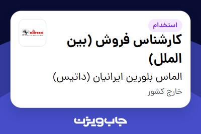 استخدام کارشناس فروش (بین الملل) - آقا در الماس بلورین ایرانیان (داتیس)