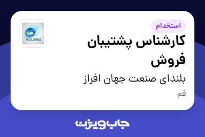 استخدام کارشناس پشتیبان فروش در بلندای صنعت جهان افراز