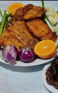 از شما/تایم ناهار،ماهی سرخ شده ،نوش نگاهتون😋