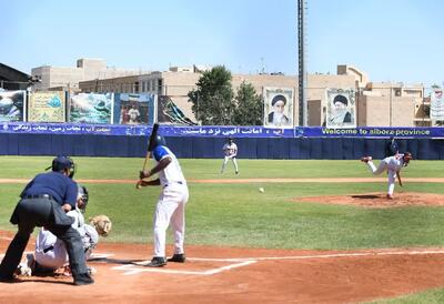 توقف تیم بیسبال ایران مقابل فلسطین