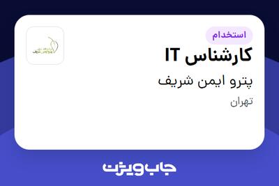 استخدام کارشناس IT در پترو ایمن شریف