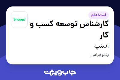 استخدام کارشناس توسعه کسب و کار در اسنپ