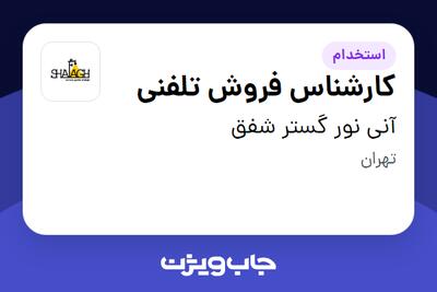 استخدام کارشناس فروش تلفنی در آنی نور گستر شفق