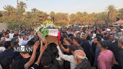 مراسم تشییع آتش‌نشان فداکار هرمزگانی برگزار شد