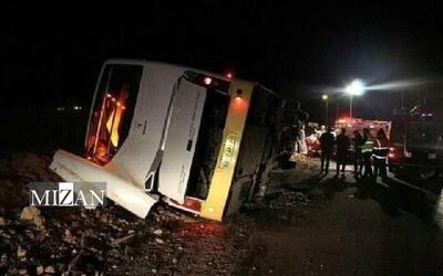 واژگونی اتوبوس در جاده باغین جوپار ۴٨ مصدوم برجای گذاشت