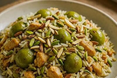 گوجه سبز پلو؛ یه غذای مجلسی جدید و ارزون