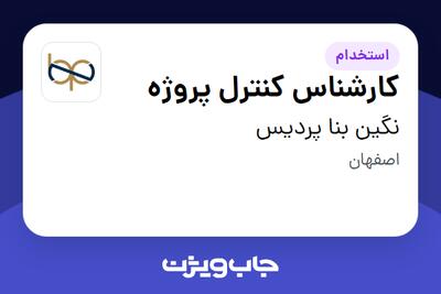 استخدام کارشناس کنترل پروژه - آقا در نگین بنا پردیس