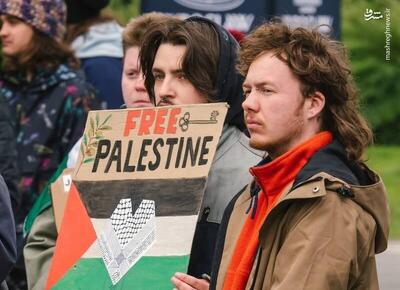 عکس/ تظاهرات حمایت از فلسطین در لهستان