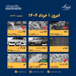 اینفوگرافیک / امروز ۱ خرداد قیمت ها چقدر است؟