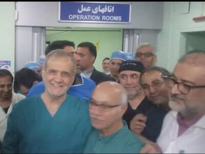 عکس: پزشکیان در تبریز دست به تیغ شد