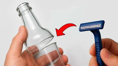 ترفند باورنکردنی برش شیشه با استفاده از تیغ بدون خورد شدن