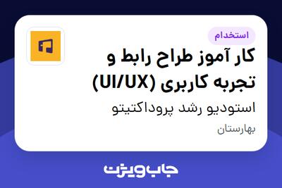 استخدام کار آموز طراح رابط و تجربه کاربری (UI/UX) در استودیو رشد پروداکتیتو
