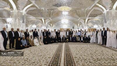 برگزاری جشن ازدواج کارکنان پالایشگاه ستاره خلیج فارس در حرم مطهر رضوی   